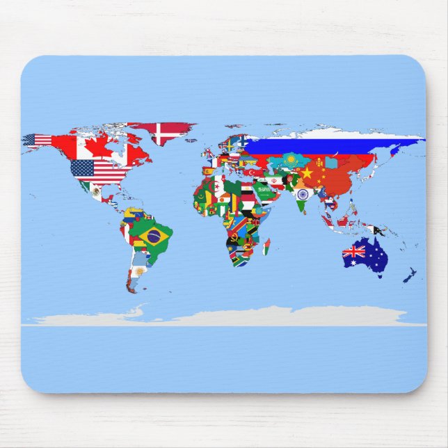 flagged world mouse pad (Front)
