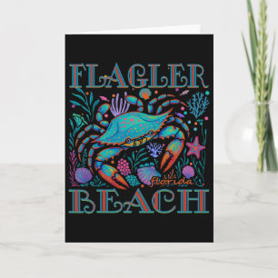 Flagler Beach Florida Blue Crab Summer Beach Vacat Card