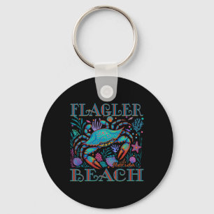 Flagler Beach Florida Blue Crab Summer Beach Vacat Key Ring