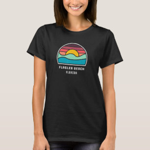 Flagler Beach Florida Cool Minimalist Ocean Wave S T-Shirt
