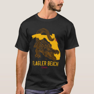 Flagler Beach Florida Fl Aligator Vacation Surf T-Shirt