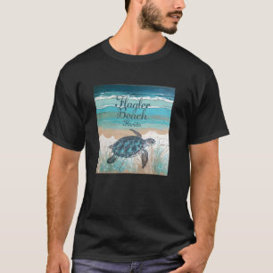 Flagler Beach Florida Sea Turtle Lover Coastal Blu T-Shirt