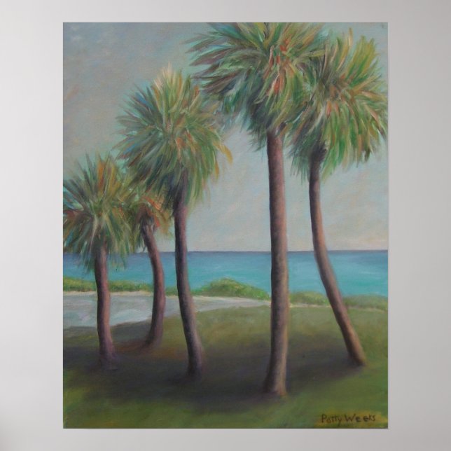 FLAGLER BEACH PALMS POSTER (Front)
