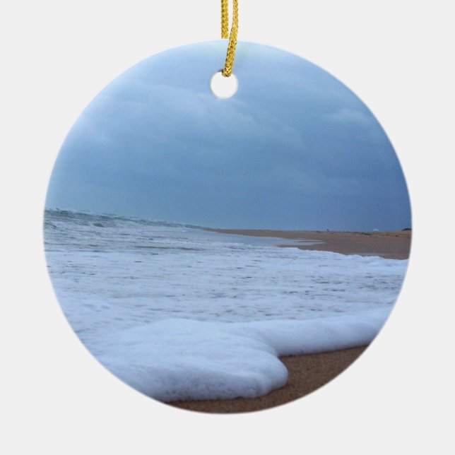 Flagler Beach Shoreline Ceramic Tree Decoration (Front)