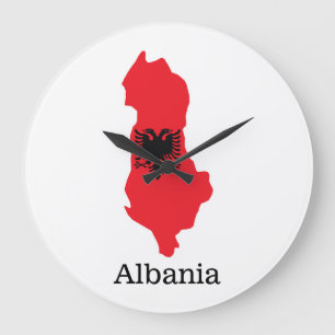 Flags and countries Albania Large Clock