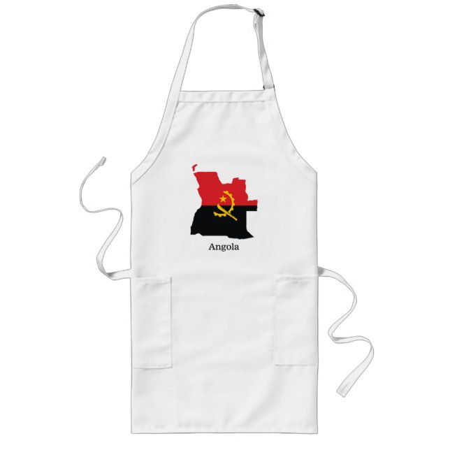Flags and countries Angola Long Apron (Front)