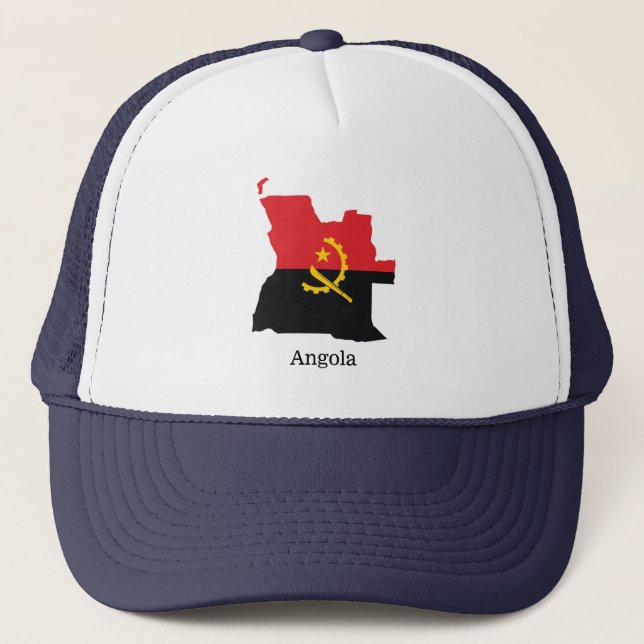 Flags and countries Angola Trucker Hat (Front)