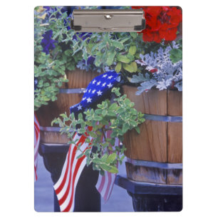 Flags and Flowers in Philipsburg Montana Clipboard