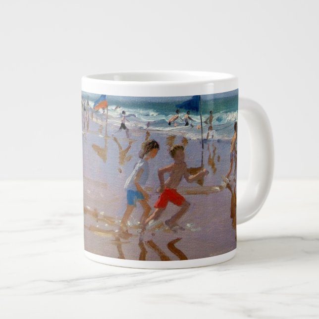 Flags and reflections Montalivet Large Coffee Mug (Front Right)