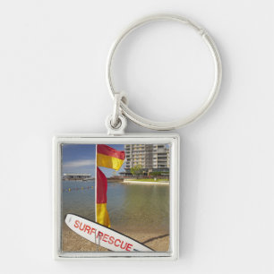 Flags and surf rescue board key ring