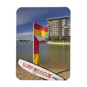 Flags and surf rescue board magnet