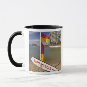 Flags and surf rescue board mug