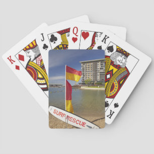 Flags and surf rescue board playing cards