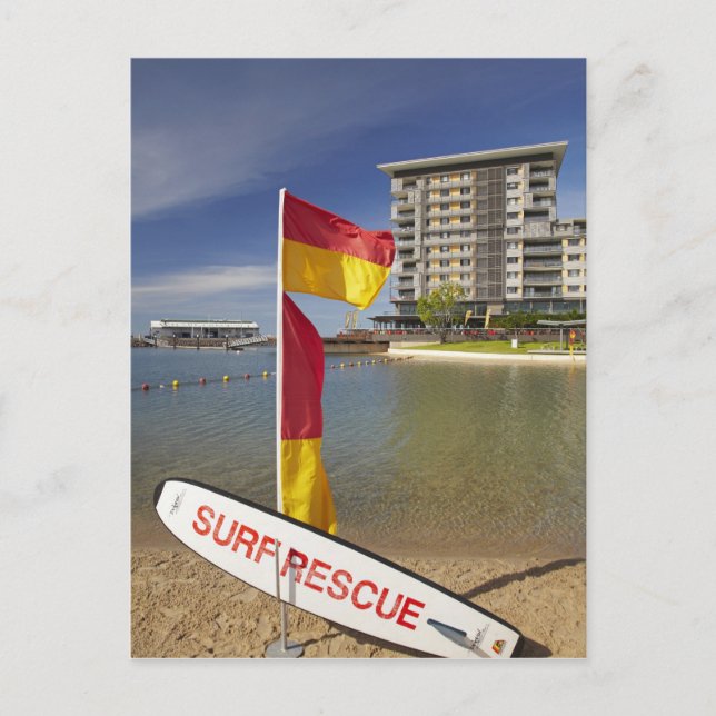 Flags and surf rescue board postcard (Front)