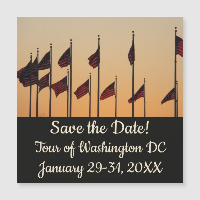 Flags at Sunset American Patriotic USA (Front)