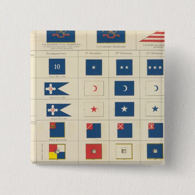Flags, badges, etc 15 cm square badge (Front)