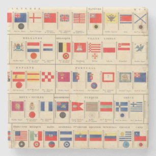 Flags, Badges Stone Coaster