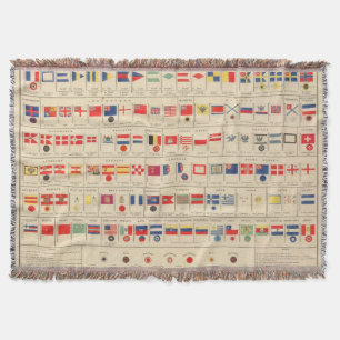 Flags, Badges Throw Blanket