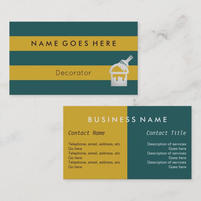"Flags" Decorator Business Cards (Front/Back)