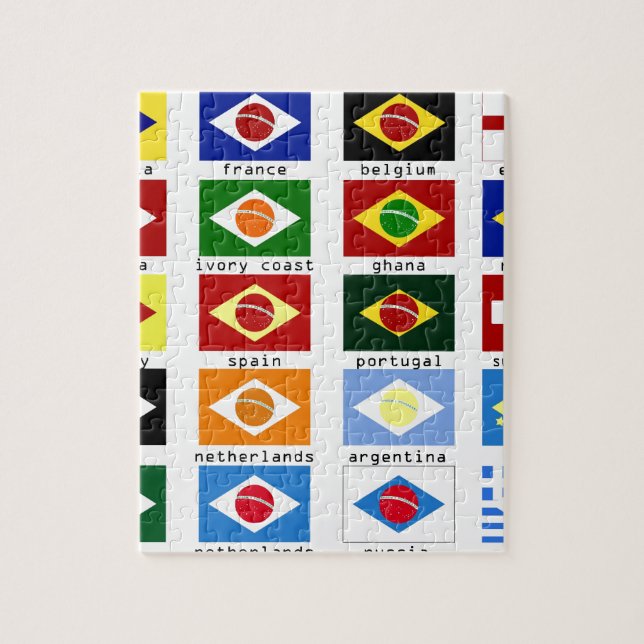 flags for the world cup in Brazil Jigsaw Puzzle (Vertical)