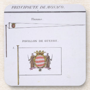 Flags from Monaco, from a French book of Flags, c. Coaster