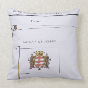 Flags from Monaco, from a French book of Flags, c. Cushion