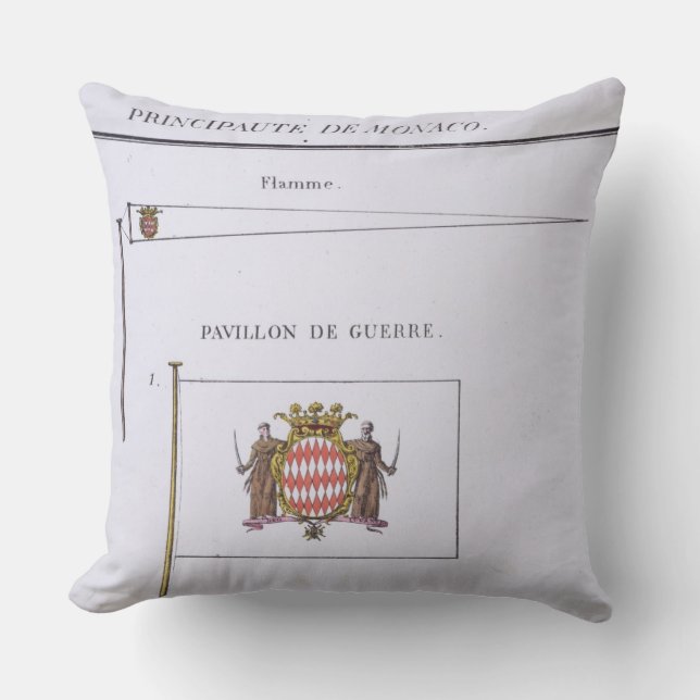 Flags from Monaco, from a French book of Flags, c. Cushion (Front)