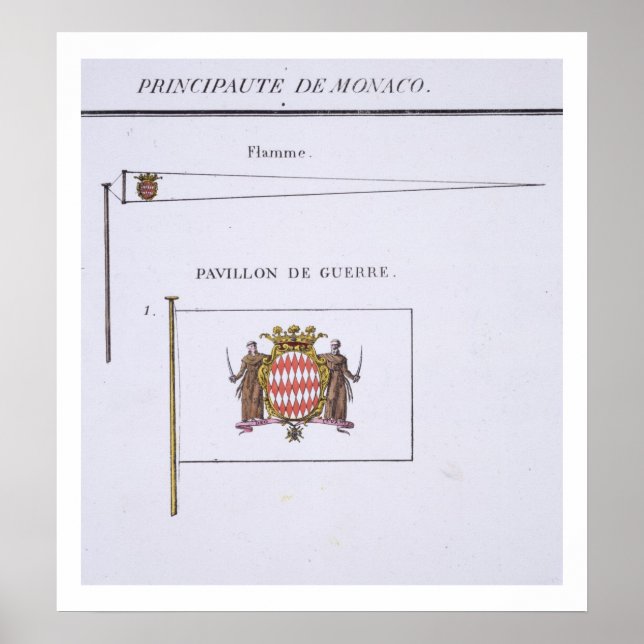 Flags from Monaco, from a French book of Flags, c. Poster (Front)
