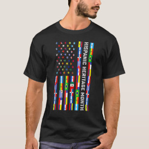 Flags National Hispanic Heritage Month Celebration T-Shirt