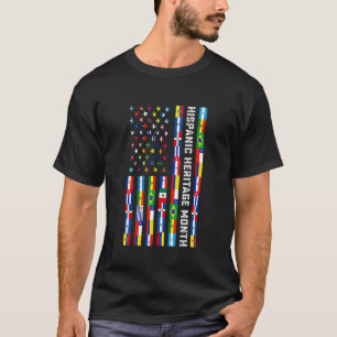 Flags National Hispanic Heritage Month Celebration T-Shirt