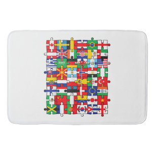 Flags of Countries of the World international flag Bath Mat
