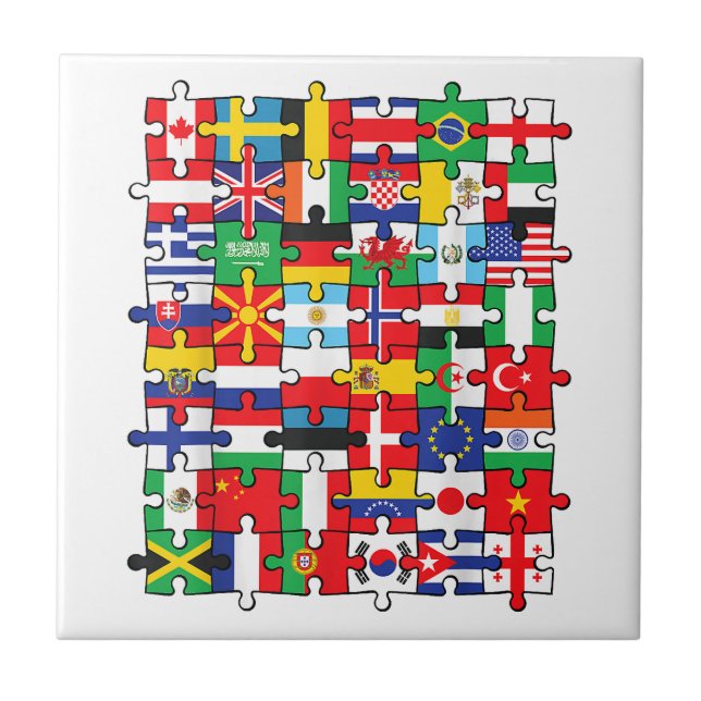 Flags of Countries of the World international flag Ceramic Tile (Front)