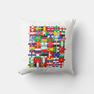 Flags of Countries of the World international flag Cushion