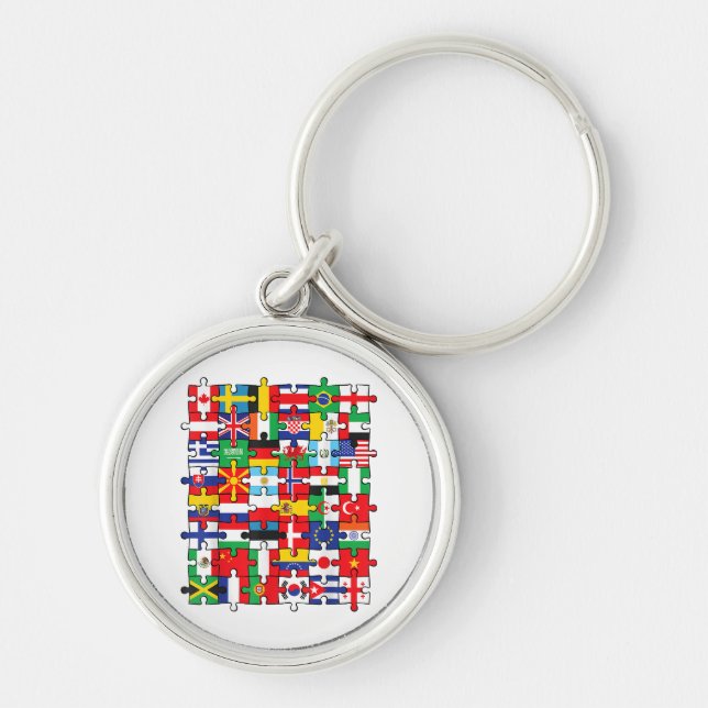Flags of Countries of the World international flag Key Ring (Front)