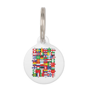 Flags of Countries of the World international flag Pet Tag