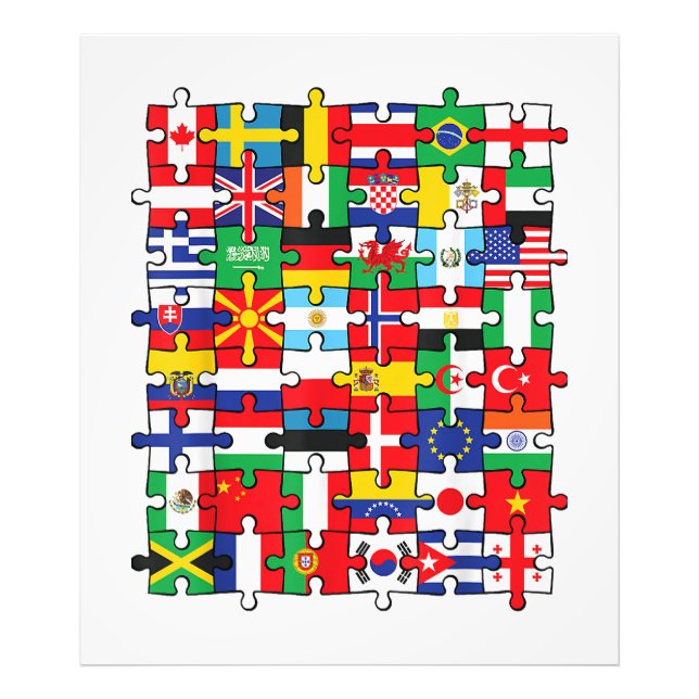 Flags of Countries of the World international flag Photo Print (Front)