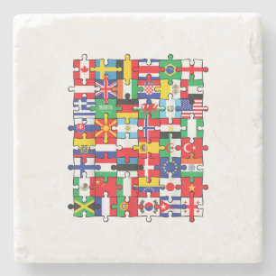 Flags of Countries of the World international flag Stone Coaster