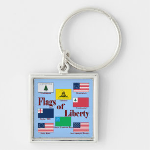 Flags of Liberty Key Ring