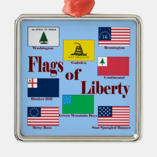 Flags of Liberty Metal Tree Decoration