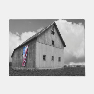Flags of Our Farmers - Barn with American Flag Doormat