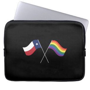 Flags of Pride Texas Design for proud LGBT+ Texan Laptop Sleeve