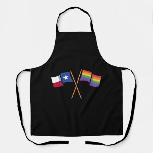 Flags of Pride Texas Design for proud LGBT+ Texans Apron