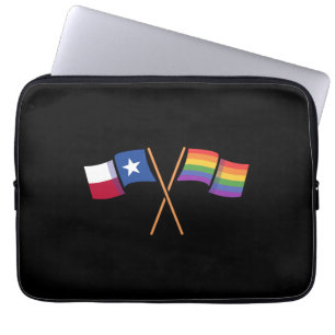 Flags of Pride Texas Design for proud LGBT+ Texans Laptop Sleeve