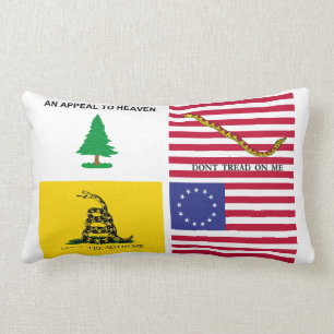 Flags Of The American Revolution Lumbar Cushion