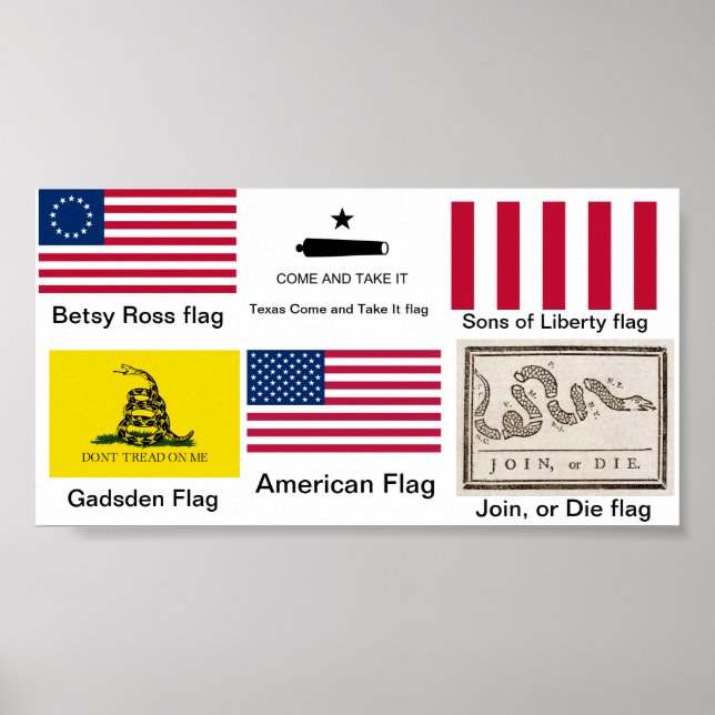 Flags of the American Revolution Poster (Front)