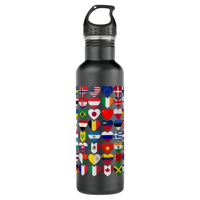 Flags of the Countries of the World,International  710 Ml Water Bottle (Front)