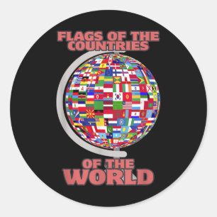 Flags Of The Countries Of The World International Classic Round Sticker