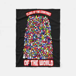 Flags Of The Countries Of The World International Fleece Blanket