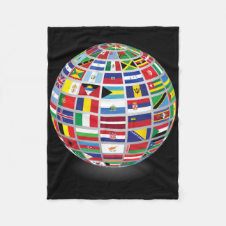 Flags Of The Countries Of The World International Fleece Blanket