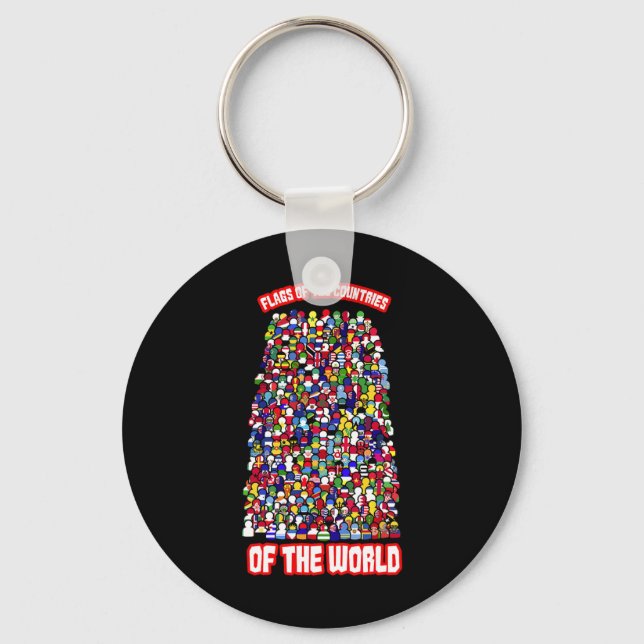 Flags Of The Countries Of The World International  Key Ring (Front)